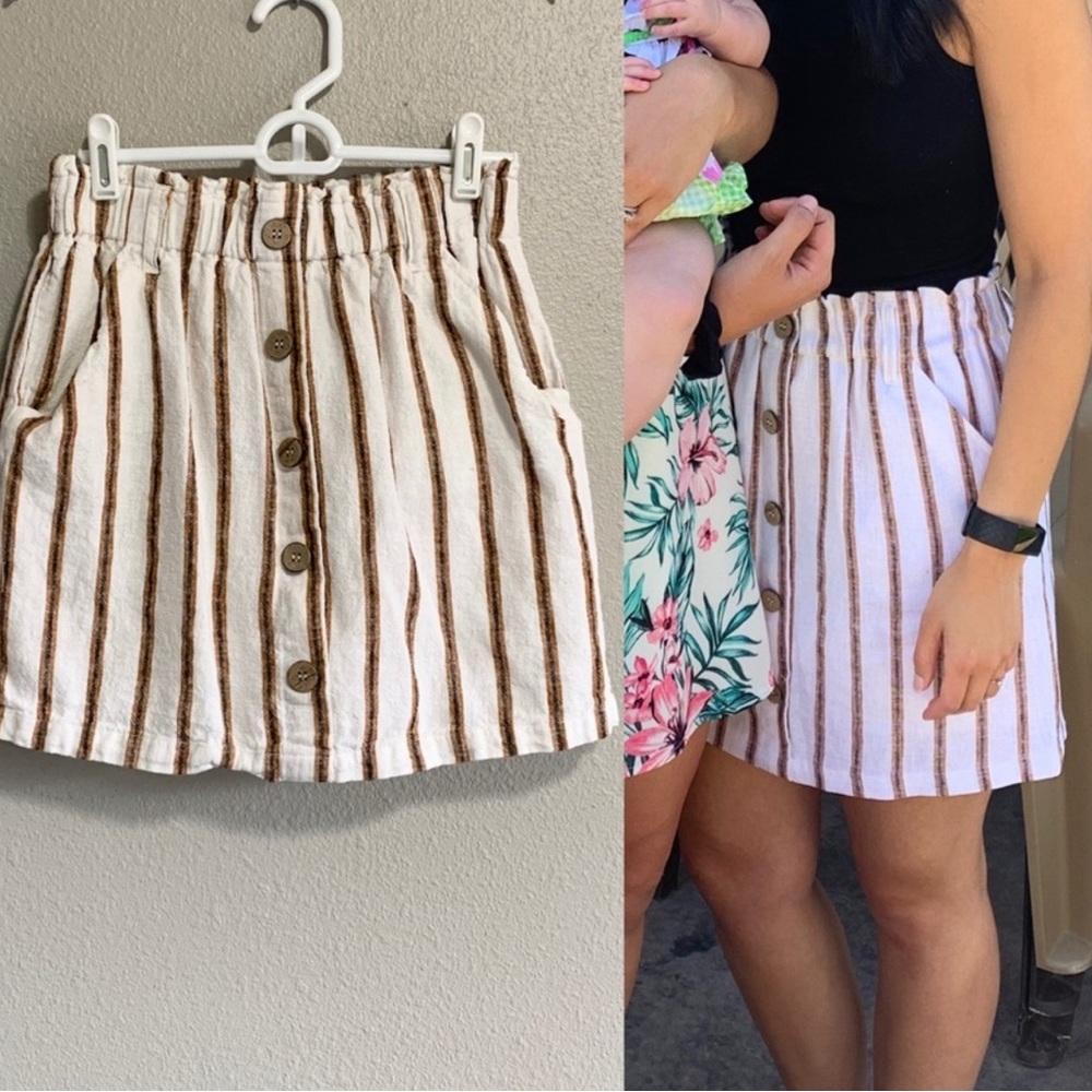 LOVE TREE button down mini skirt
